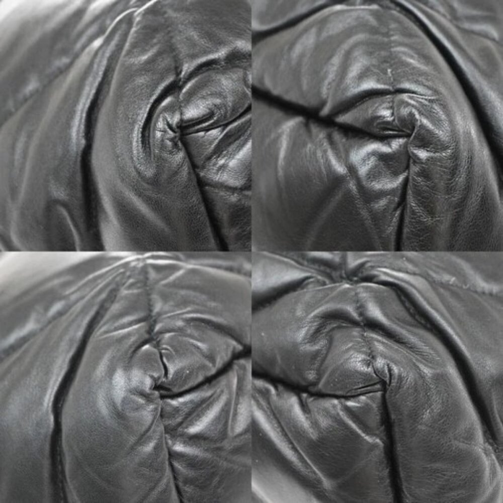 PRADA Logo Padded Hand Tote Bag Nappa Leather Black Italy 307RF799 - Picture 7 of 16